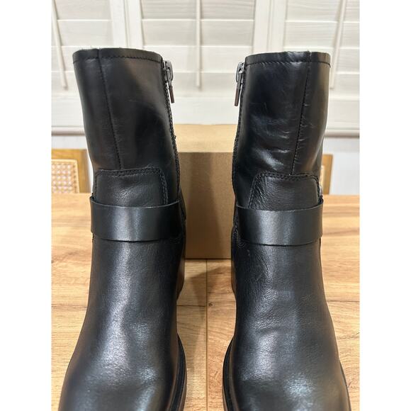 Dolce Vita Women's Camros Boots Black Leather Size 7 NWOB Strap Round Toe - Picture 6 of 12